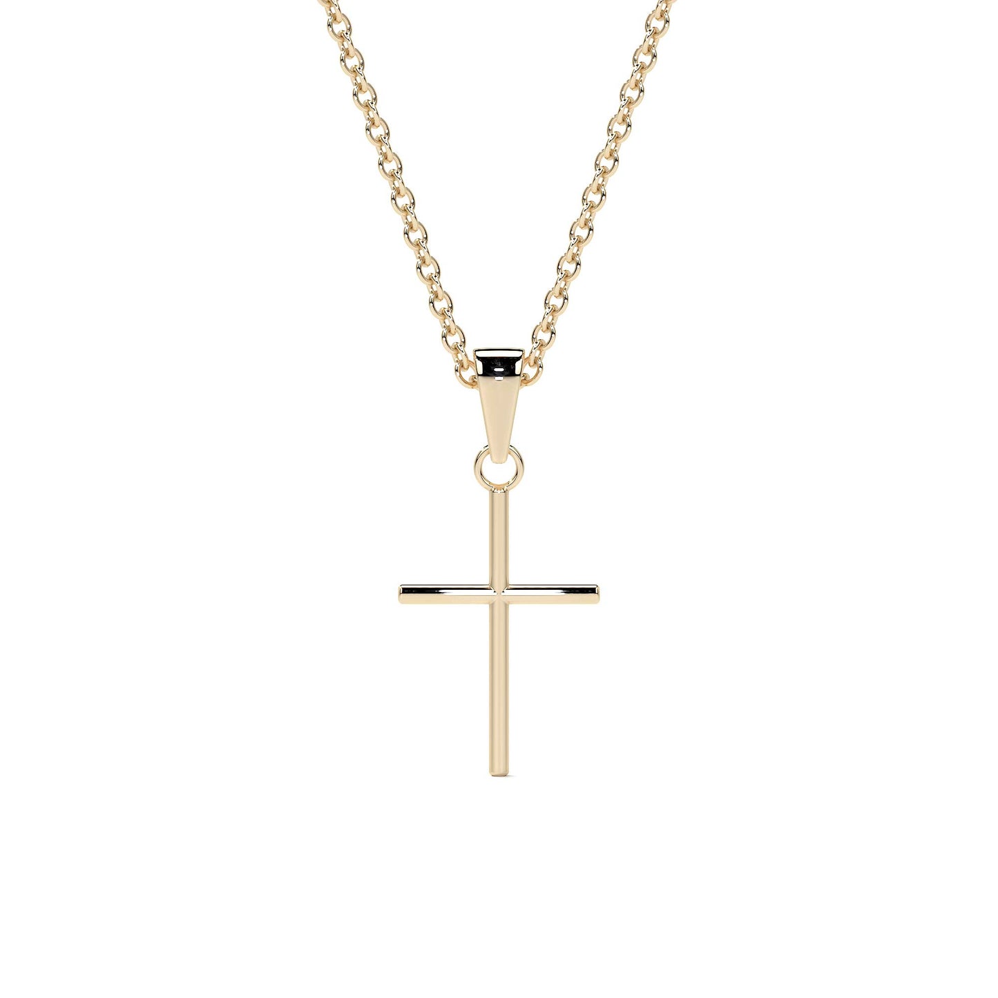 Dije Cruz de Oro 10 y 14 Quilates para Collar - Joyería Católica Ideal para Mujer, Hombre, Niña y Niño