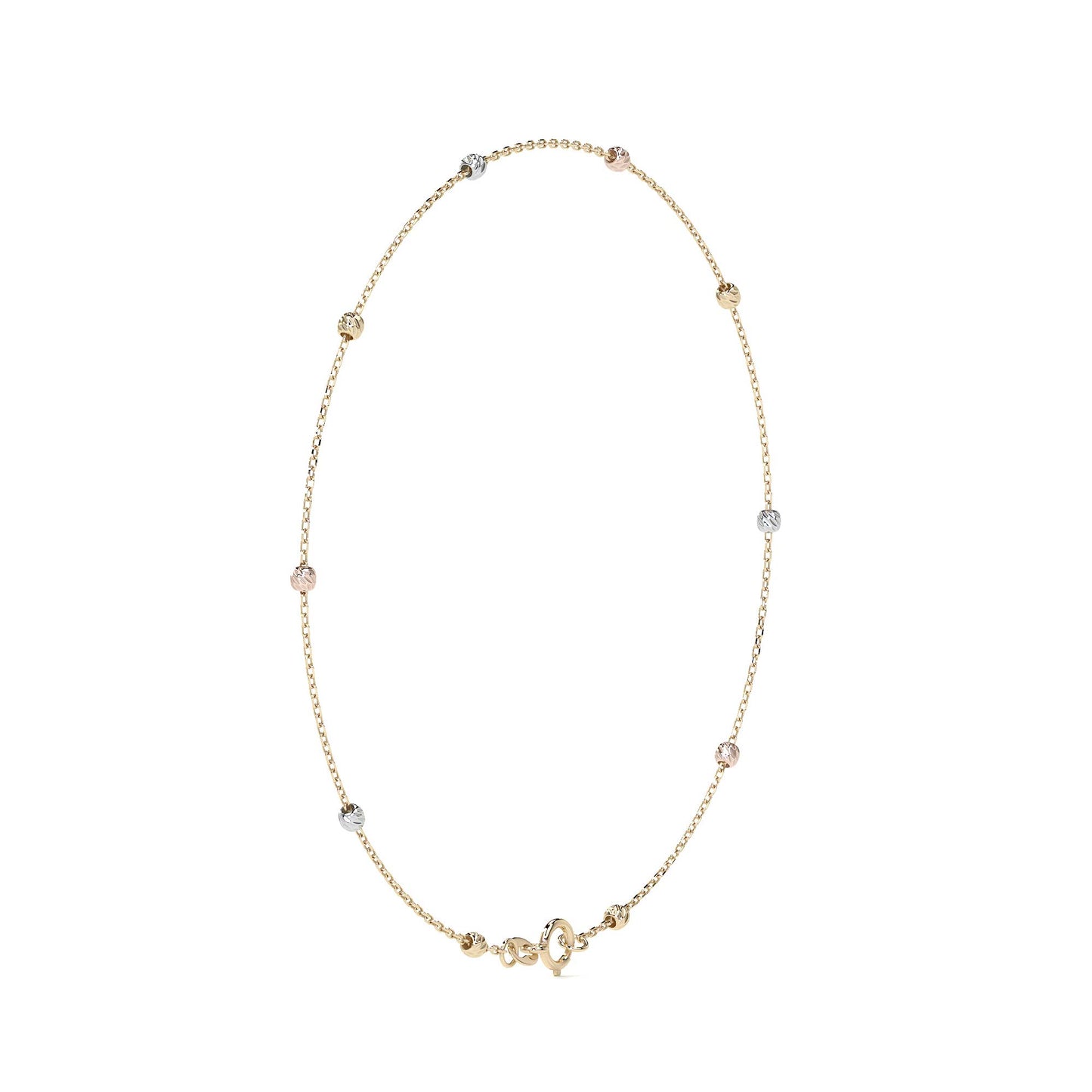 Esclava Viviana De Oro De 14k De 24 Cm Con Bola 2.5mm