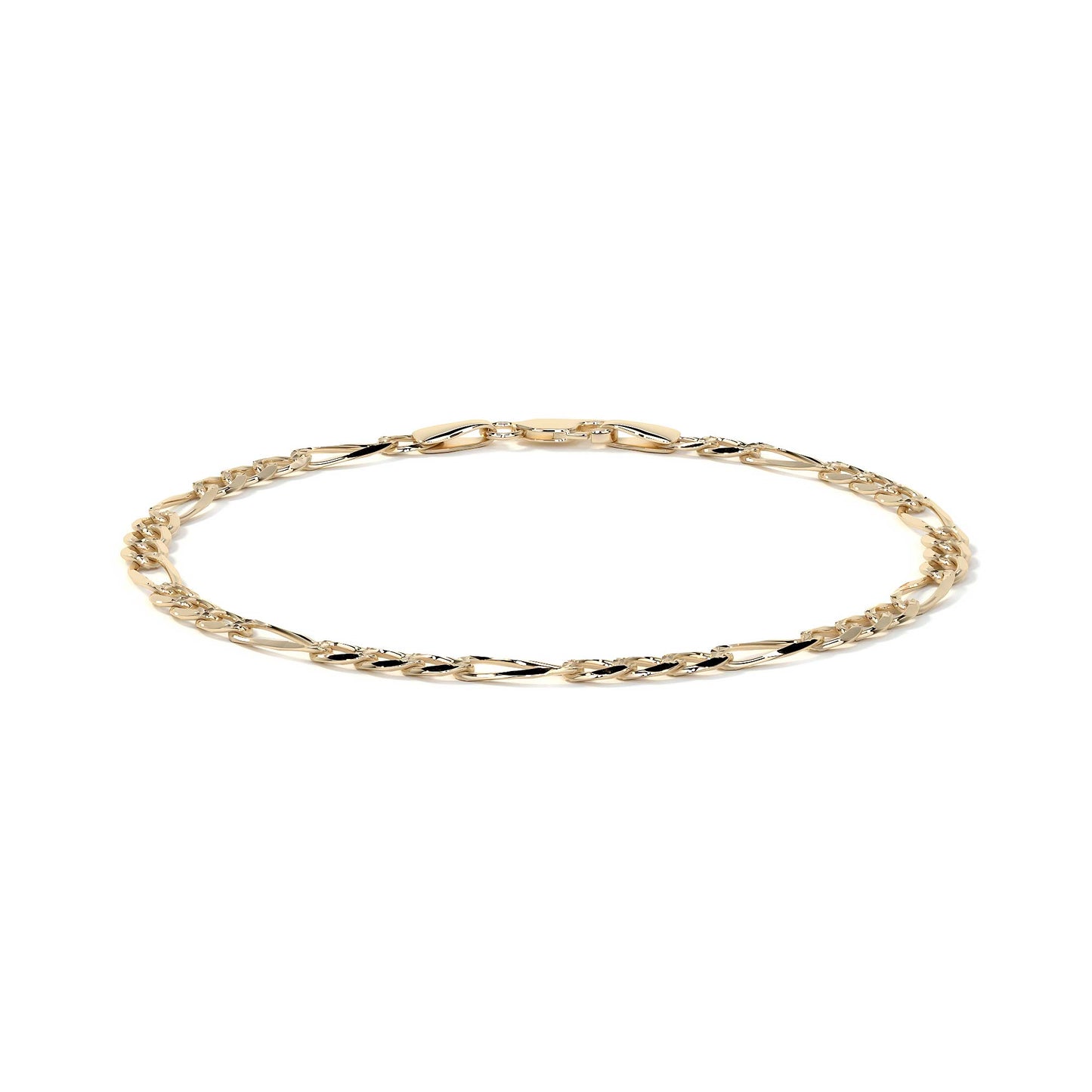 Esclava de Oro 10K Estilo Figaro Italiano | Pulsera Elegante de Joyería Fina
