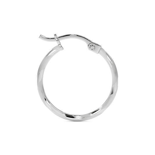 Arete Arracada Diamantada De Plata 925 Para Mujer Cordon Blue