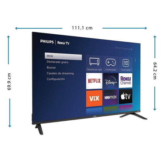 TV Philips 50 Pulgadas Roku 4K Ultra HD LED 50PUL6653/F8