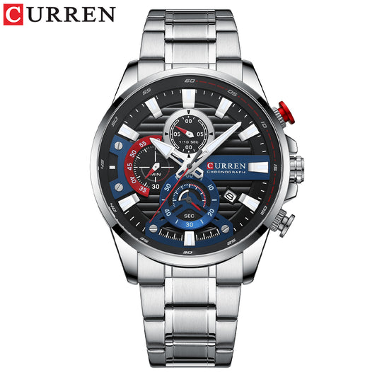Reloj Original CURREN Para Hombre Nueva Moda Casual De Negocios Retro Militar Deportes De Acero Inoxidable Cuarzo Impermeable 8415 x