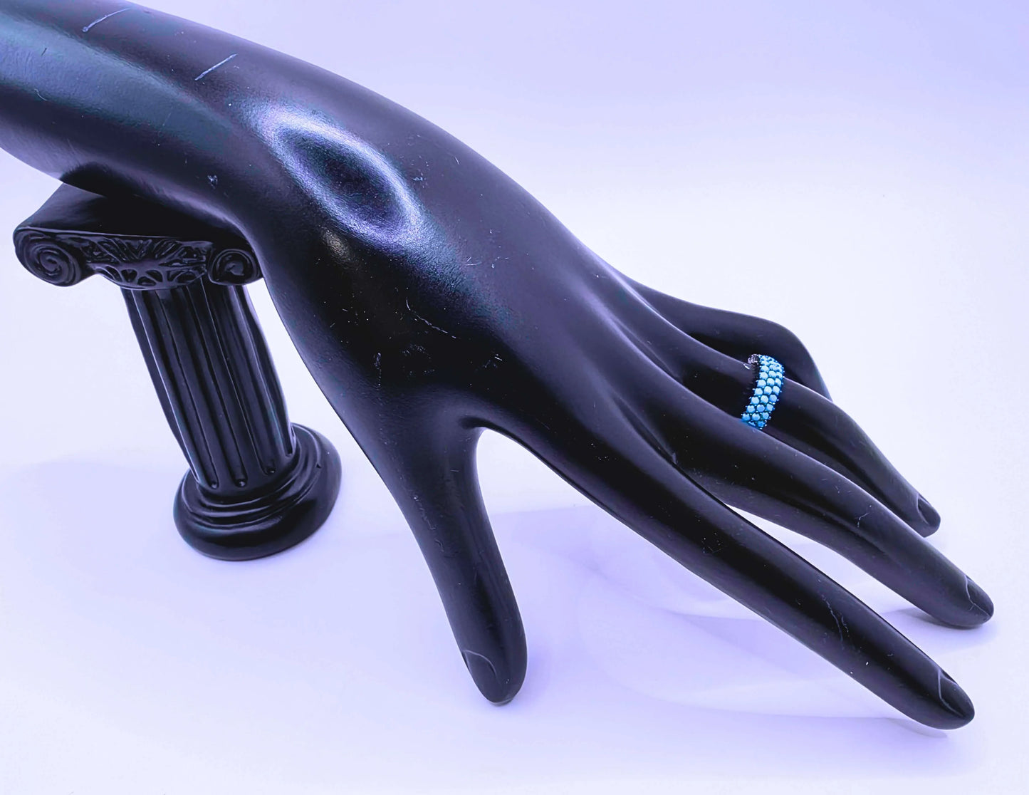 Anillo Plata Esterlina 925 Turquesa Bohemio - Calenbi SR0035