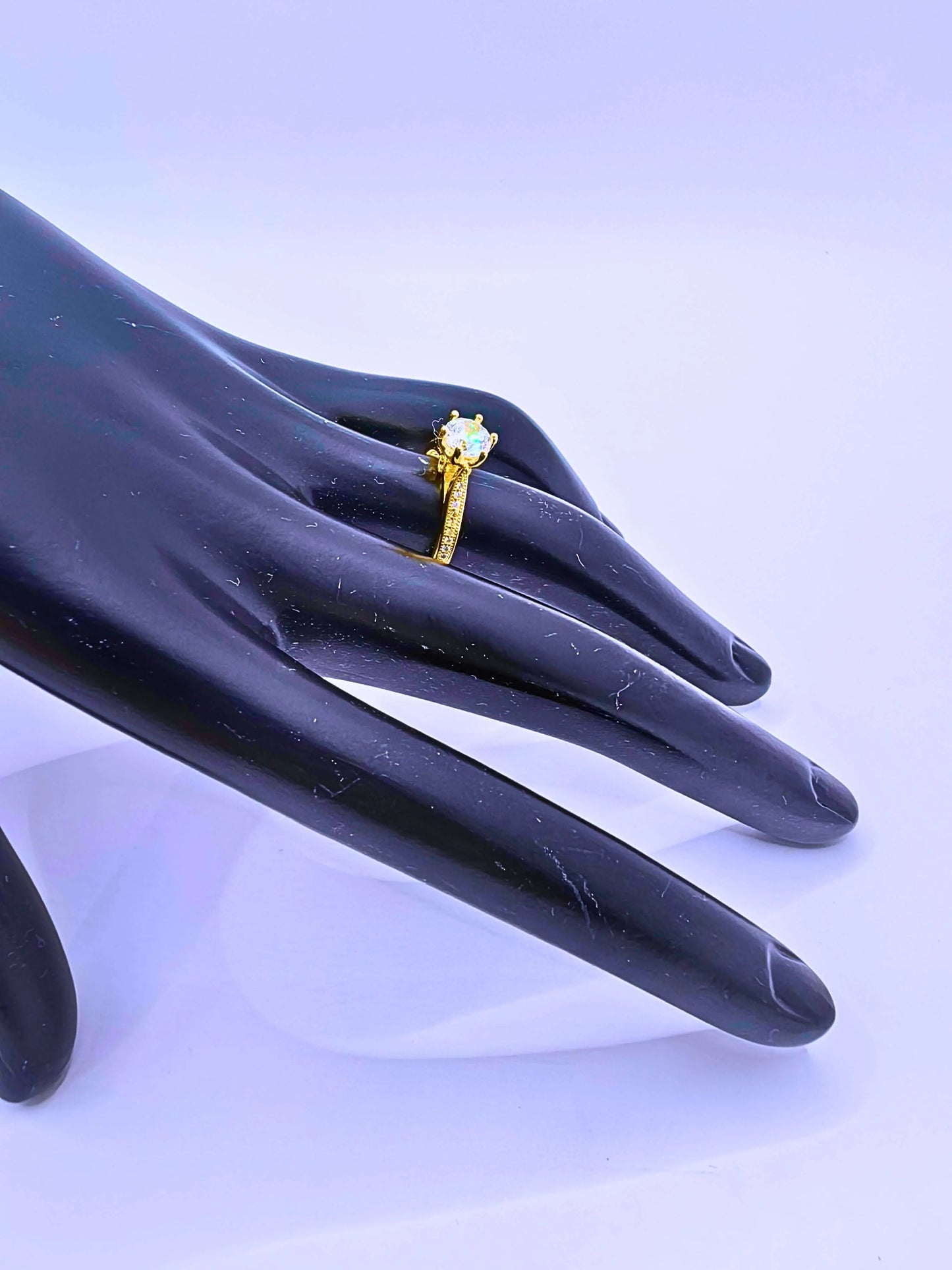 Anillo Plata Ley 925 "Compromiso 3" Chapa Oro 14k Calenbi