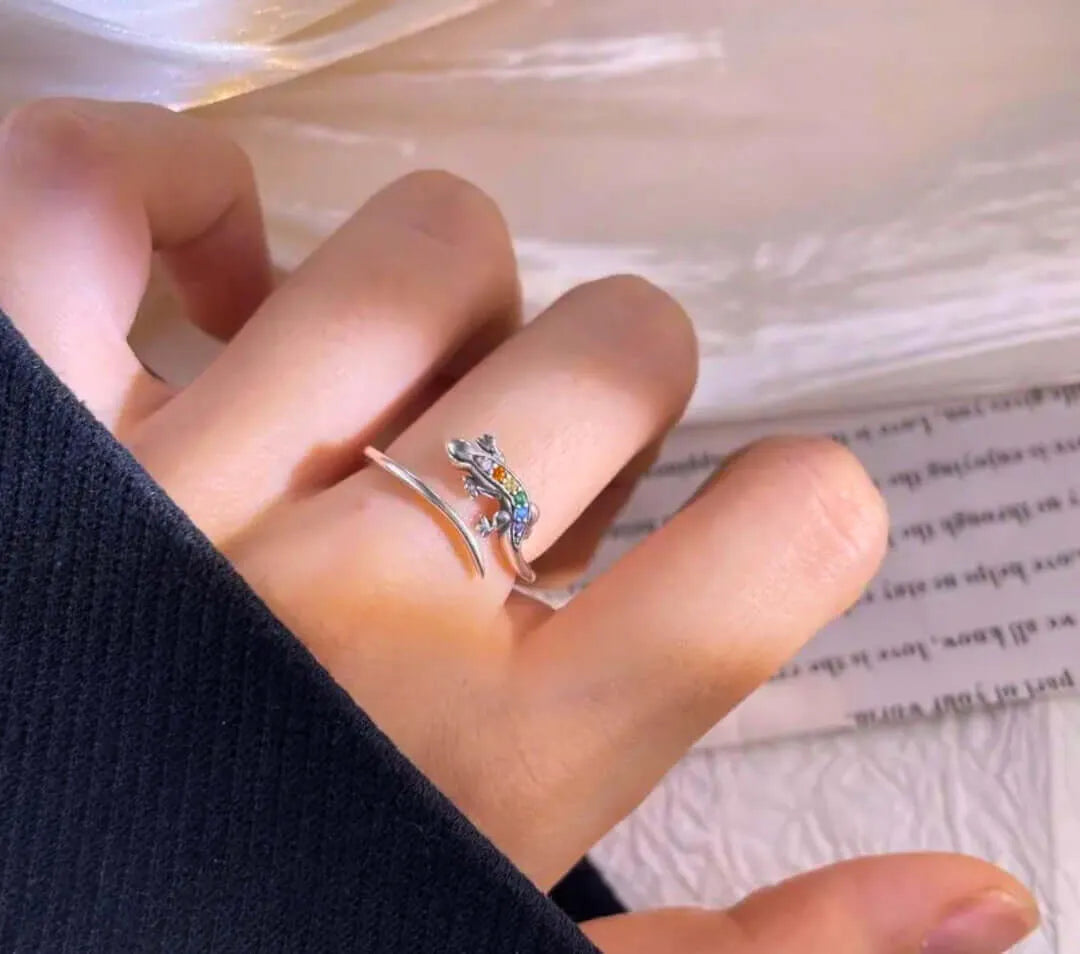 Anillo S925 Ley Circonita Colores Salamandra Calenbi