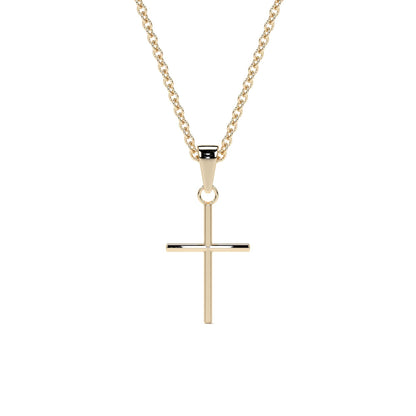 Dije Cruz de Oro 10 y 14 Quilates para Collar - Joyería Católica Ideal para Mujer, Hombre, Niña y Niño
