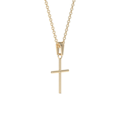 Dije Cruz de Oro 10 y 14 Quilates para Collar - Joyería Católica Ideal para Mujer, Hombre, Niña y Niño
