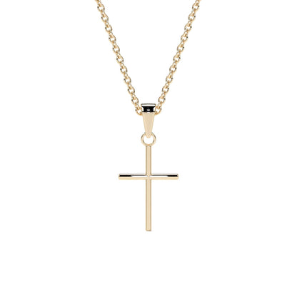Dije Cruz de Oro 10 y 14 Quilates para Collar - Joyería Católica Ideal para Mujer, Hombre, Niña y Niño