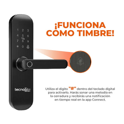 Cerradura Inteligente Wifi Multiple Desbloqueo exterior Tecnolite