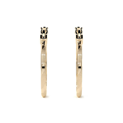 Arete Arracada Con Diamantado Cordon Blue De Oro