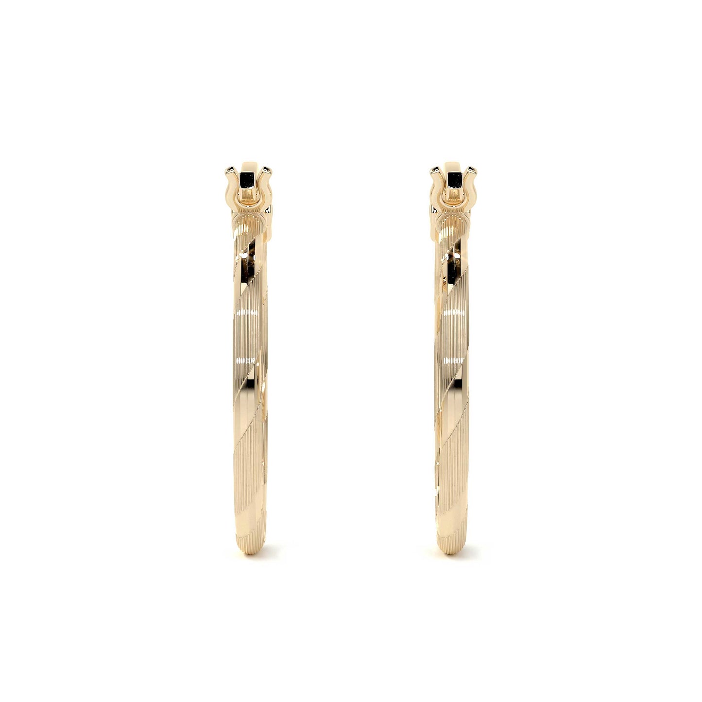 Arete Arracada Con Diamantado Cordon Blue De Oro