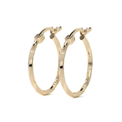 Arete Arracada Con Diamantado Cordon Blue De Oro