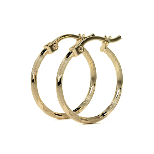 Arete Arracada Con Diamantado Cordon Blue De Oro