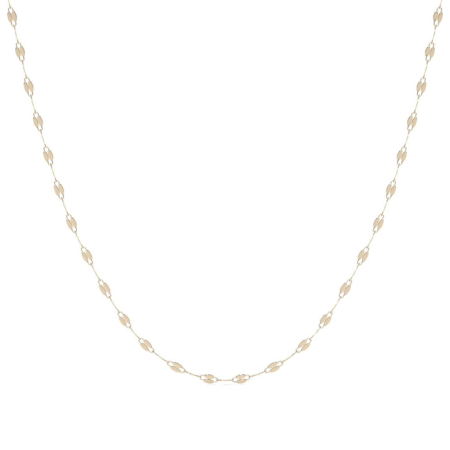 Cadena De Oro Italiano 14k, Estilo Grano De Café