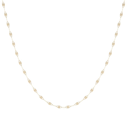 Cadena De Oro Italiano 14k, Estilo Grano De Café