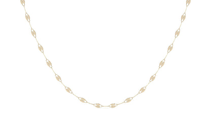 Cadena De Oro Italiano 14k, Estilo Grano De Café