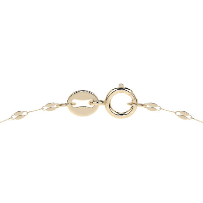 Cadena De Oro Italiano 14k, Estilo Grano De Café