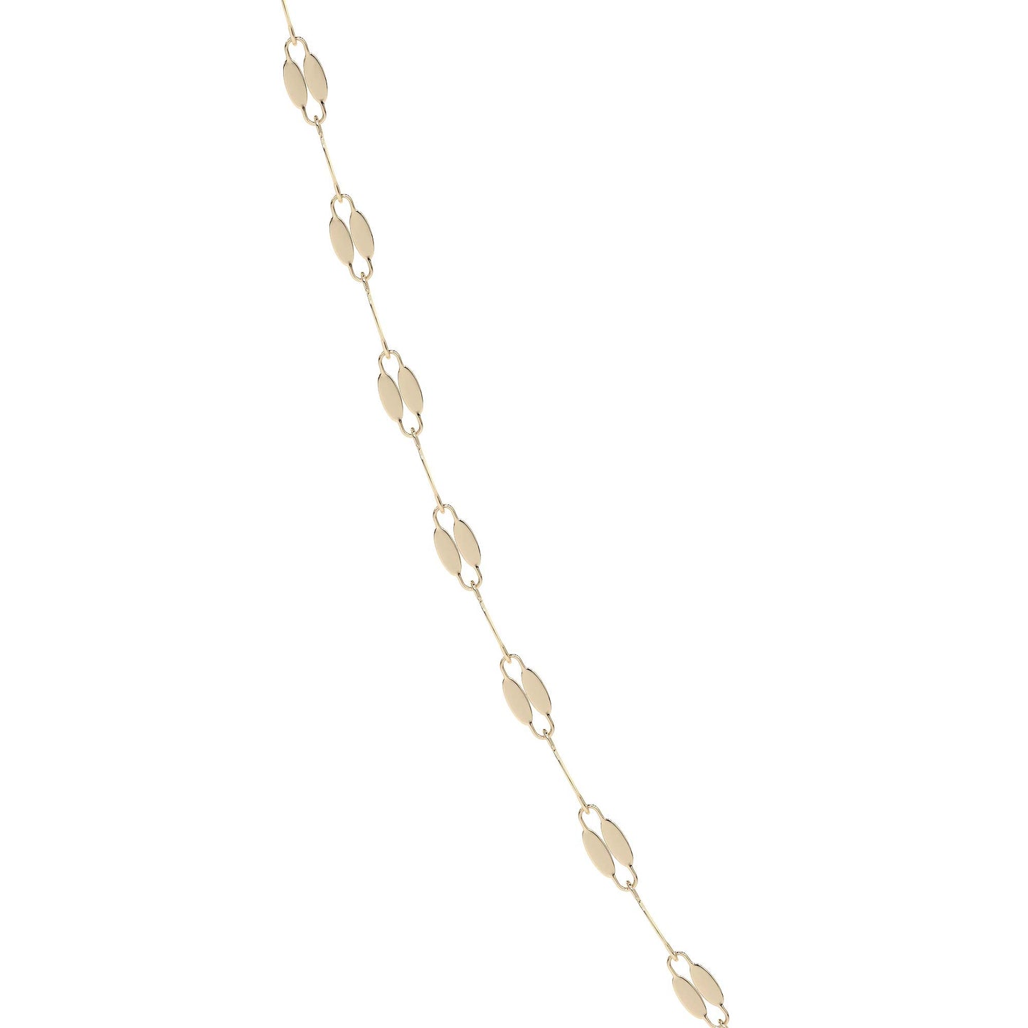 Cadena De Oro Italiano 14k, Estilo Grano De Café