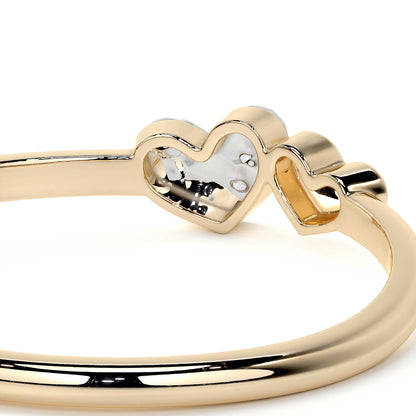 Anillo De Oro 14k Con Corazón Rodinado