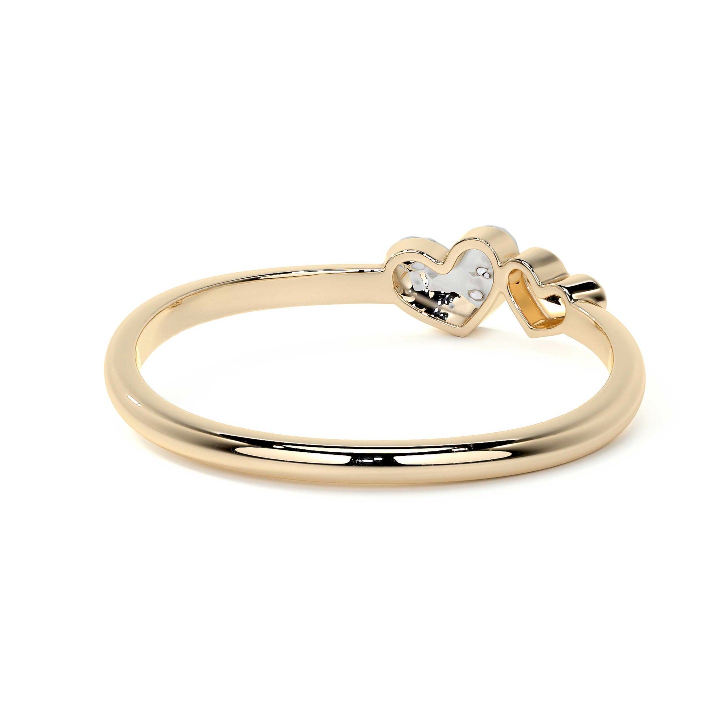 Anillo De Oro 10k Con Corazón Rodinado