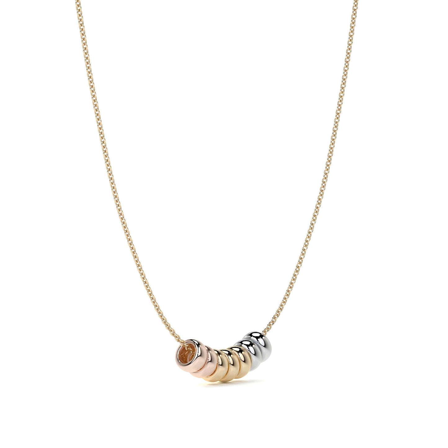 Cadena De Oro Mujer Italiana Gargantilla Semanario Aros Tricolor