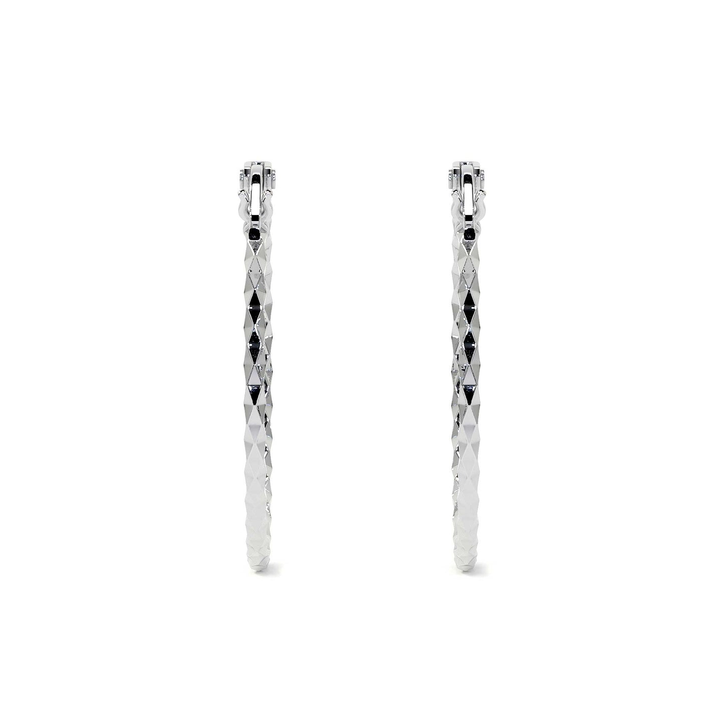 Arete Arracada Diamantada De Plata Ley 925 Para Mujer Confeti