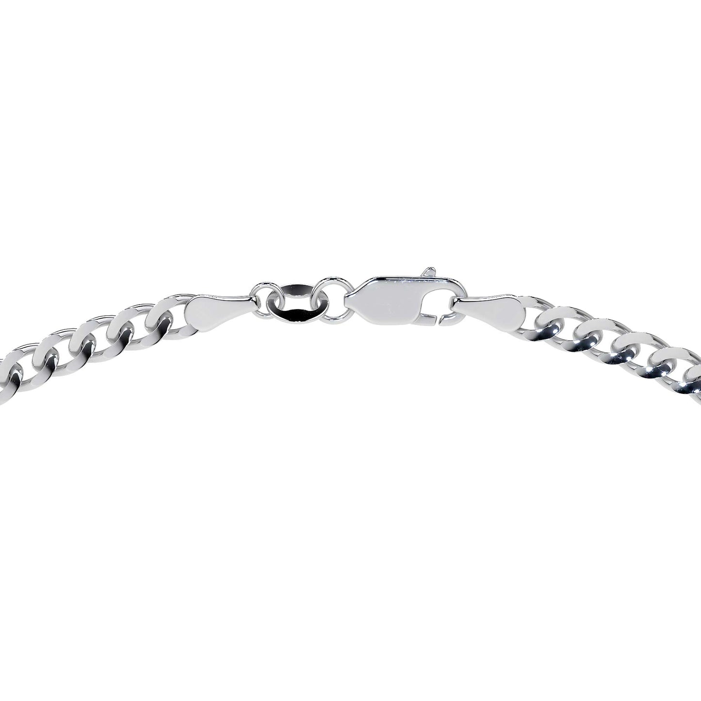 Cadena De Plata 925 Estilo Barbada De Calibre 3.2mm en 5 colores