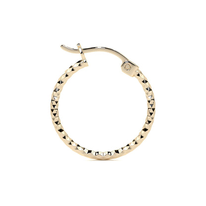 Arete Arracada De Oro 14k Con Diamantado Estilo Panal