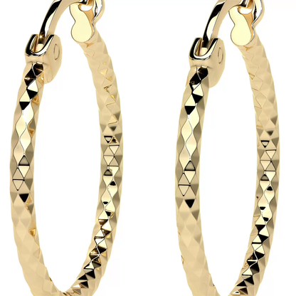 Arete Arracada Con Diamantado Estilo Panal De Oro 10k