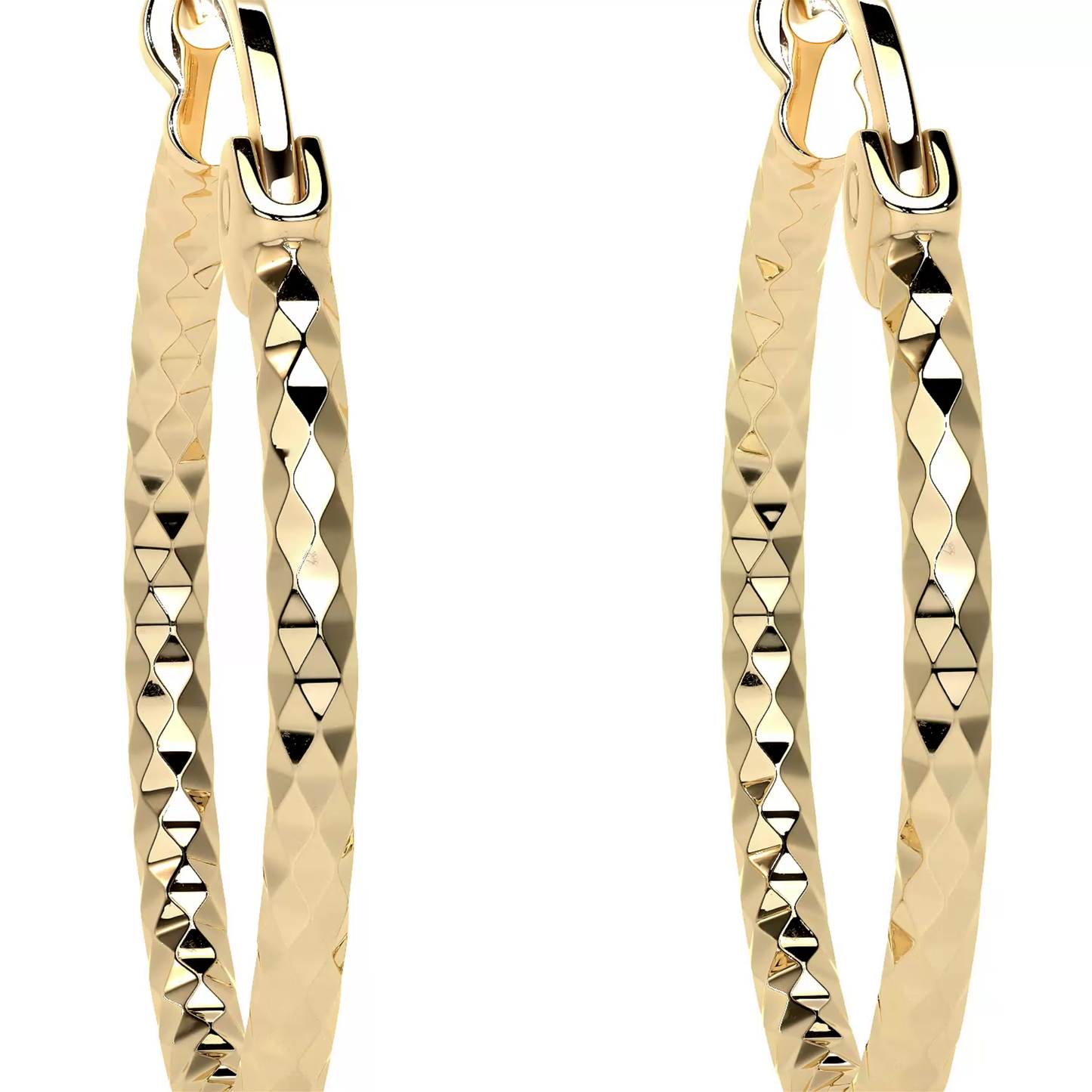 Arete Arracada Con Diamantado Estilo Panal De Oro 10k