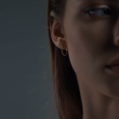 Arete Arracada De Oro De 14k Diamantada Estilo Torsal