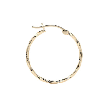 Arete Arracada De Oro De 10k Diamantada Estilo Torsal