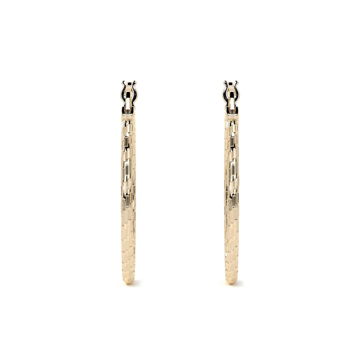 Arete Arracada Diamantada De Oro 14k Estilo Dominó