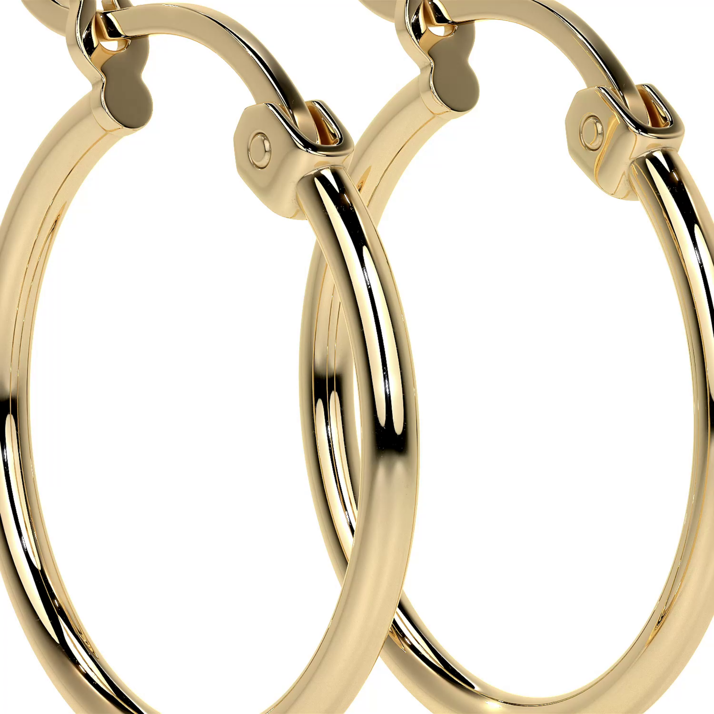 Arete Arracada Lisa Para Mujer De Oro Puro De 14k