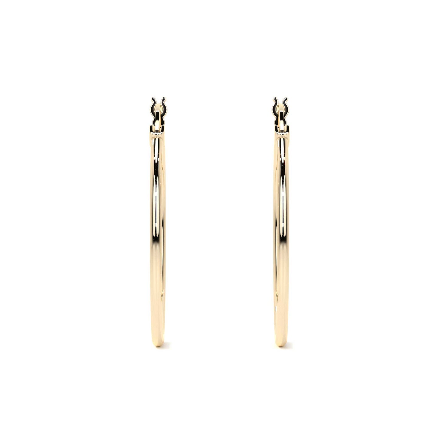 Arete Arracada De Oro 10k Lisa