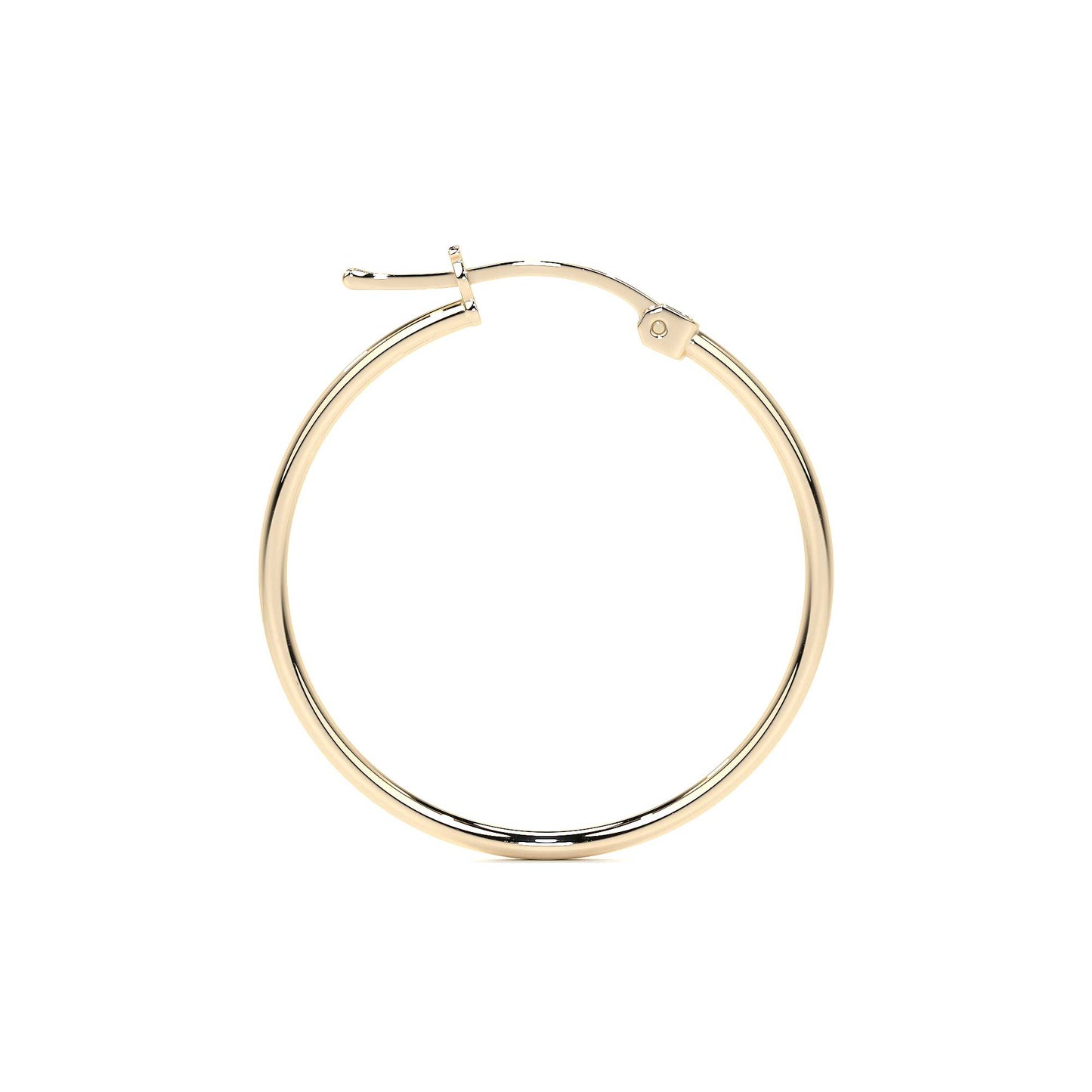 Arete Arracada Lisa Para Mujer De Oro Puro De 14k