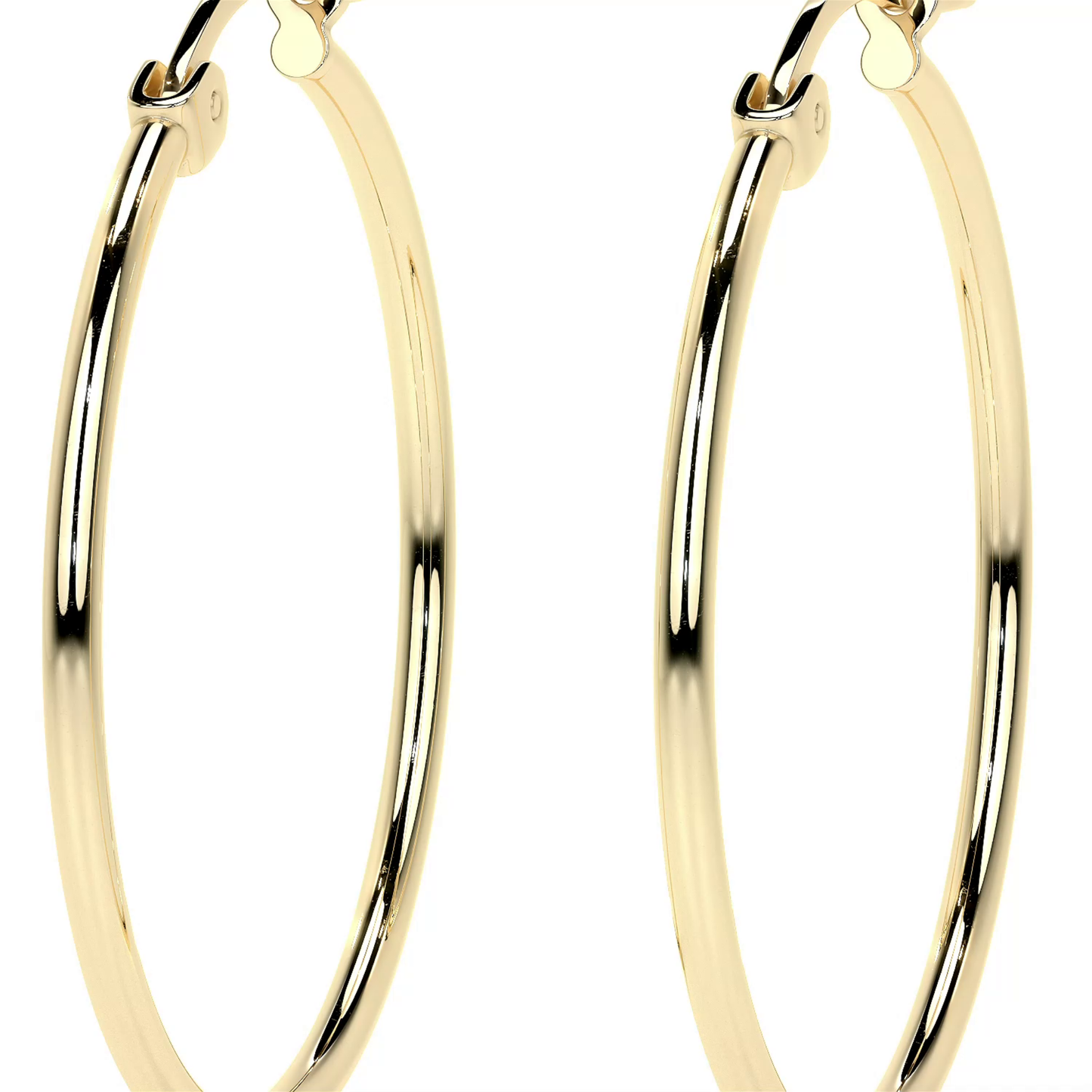 Arete Arracada Lisa Para Mujer De Oro Puro De 14k