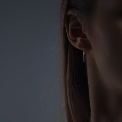 Arete Arracada De Oro 10k Lisa