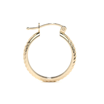 Arracada Bangle De Oro 10k Diamantado Diagonal