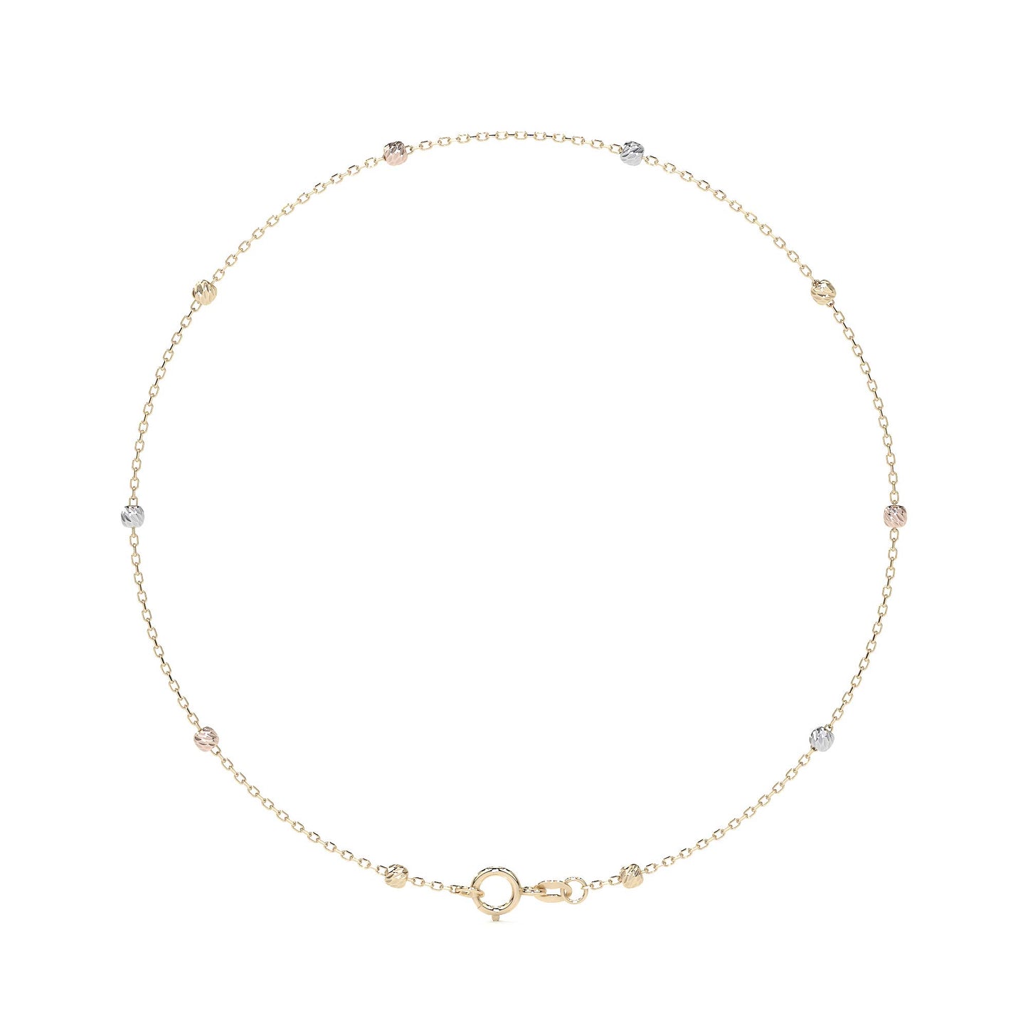 Esclava Viviana De Oro De 14k De 24 Cm Con Bola 2.5mm