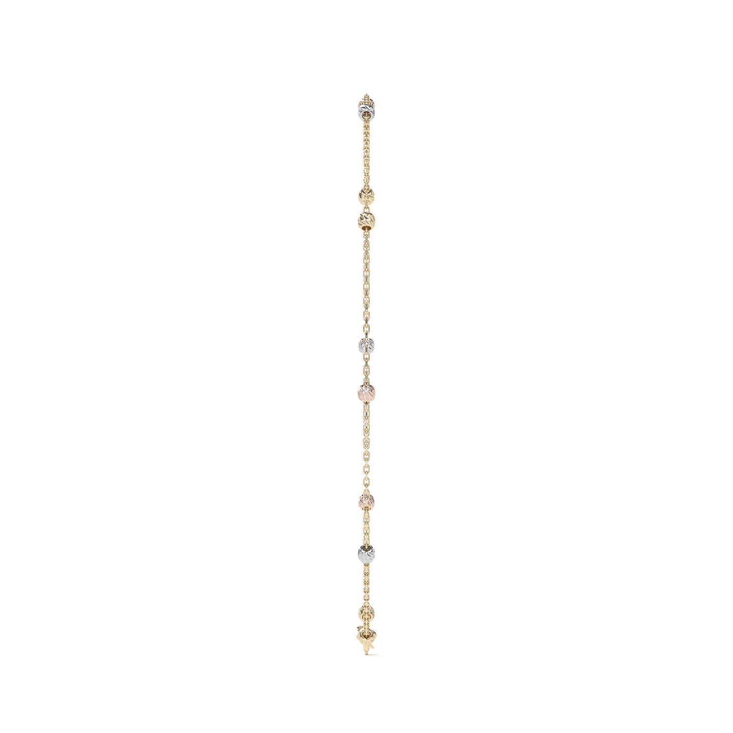 Esclava Viviana De Oro De 14k De 24 Cm Con Bola 2.5mm