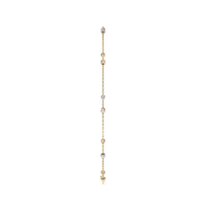 Esclava Viviana De Oro De 14k De 24 Cm Con Bola 2.5mm