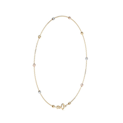 Esclava Viviana De Oro De 14k De 24 Cm Con Bola 2.5mm