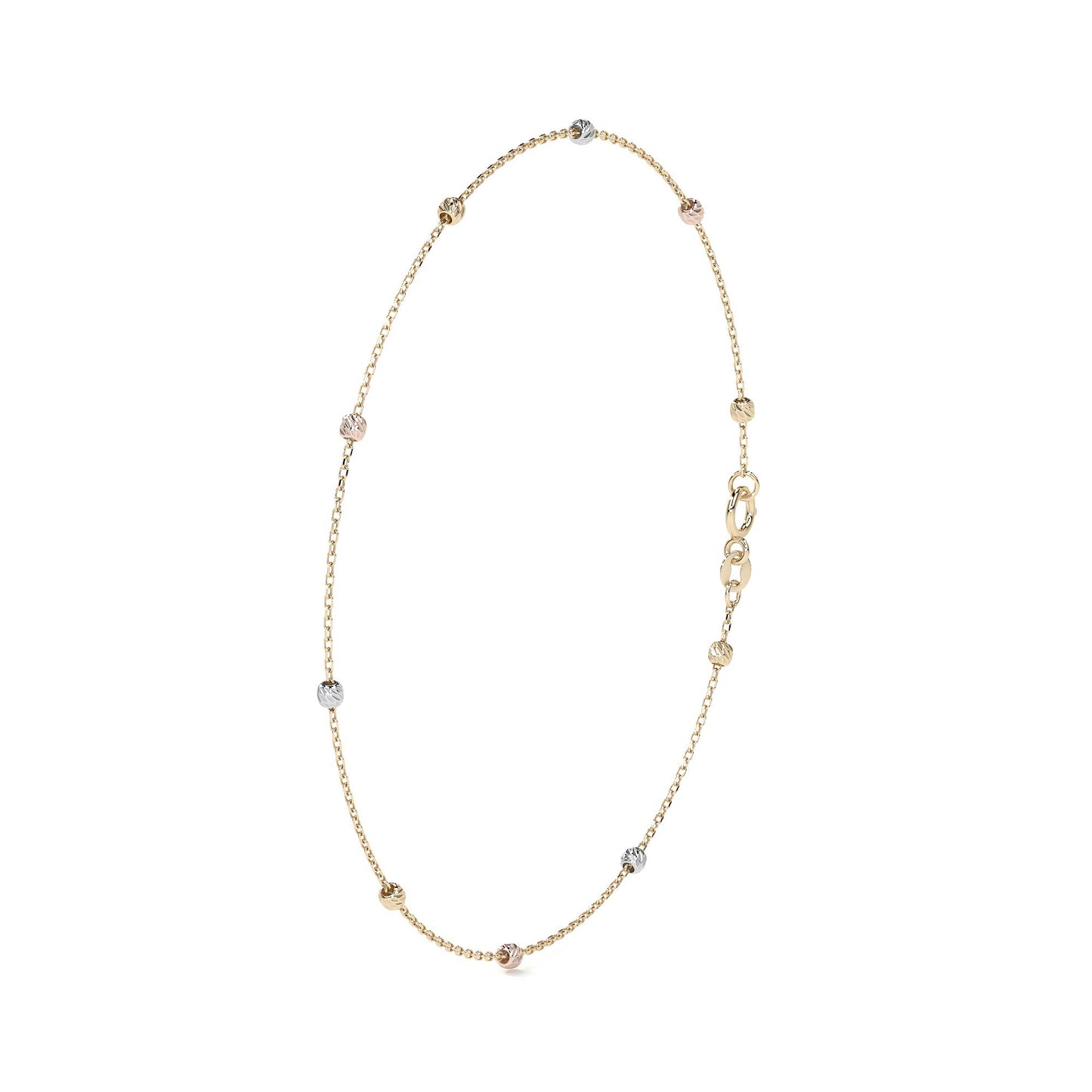 Esclava Viviana De Oro De 14k De 24 Cm Con Bola 2.5mm