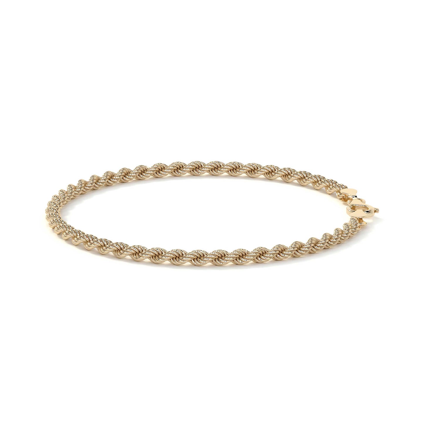 Pulsera de Oro 10K para Hombre Estilo Torsal Italiano | Brazalete Masculino Elegante