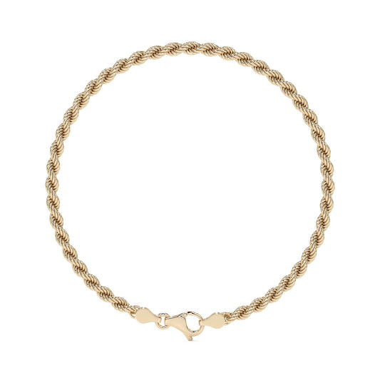 Pulsera de Oro 10K Estilo Torsal Italiano | Brazalete Elegante de 3.8mm