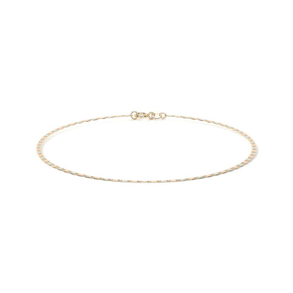 Pulsera de Oro 10K Estilo Italiano Valentino | Brazalete Delicado en Oro Amarillo o Tricolor