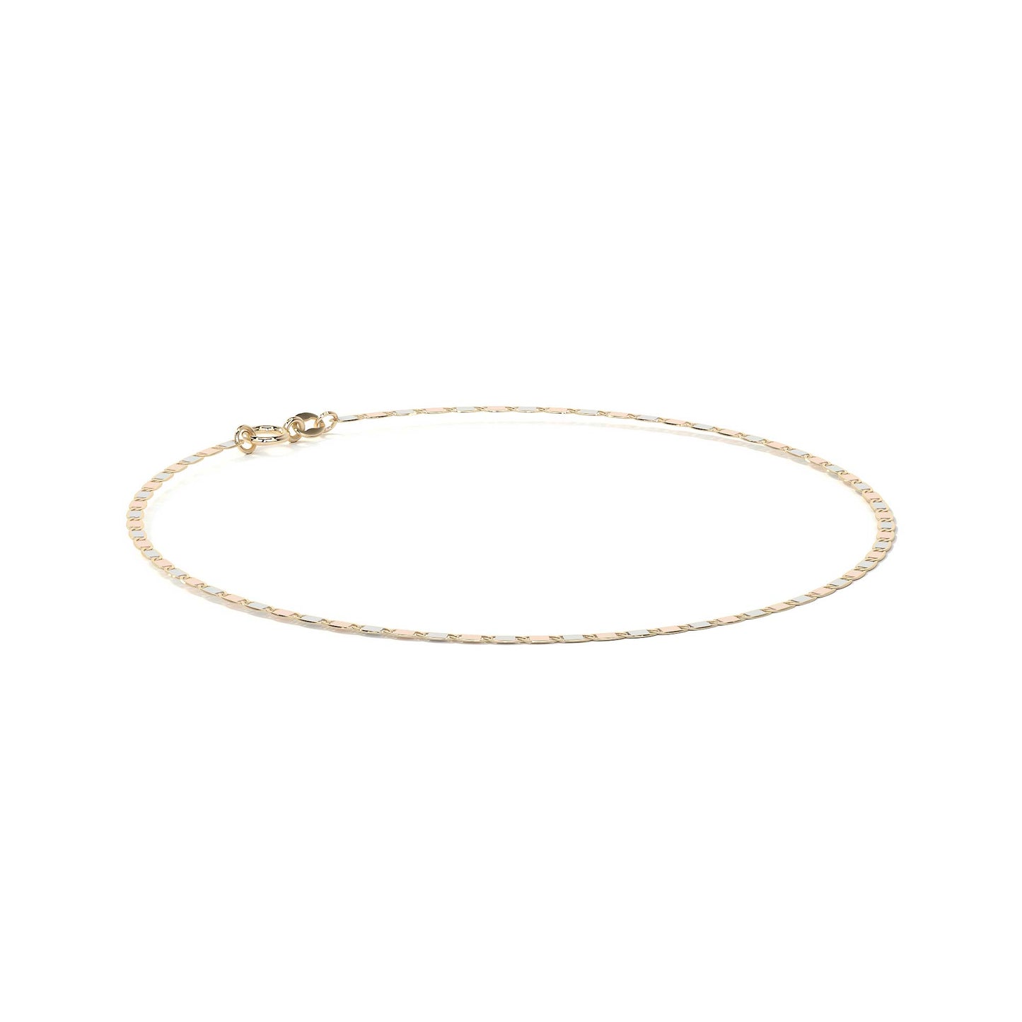 Pulsera de Oro 10K Estilo Italiano Valentino | Brazalete Delicado en Oro Amarillo o Tricolor