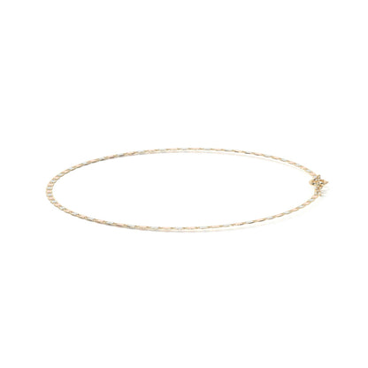 Pulsera de Oro 10K Estilo Italiano Valentino | Brazalete Delicado en Oro Amarillo o Tricolor