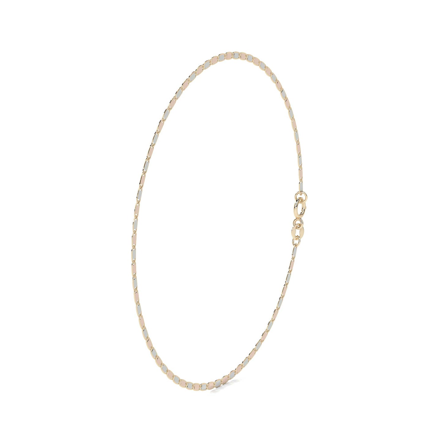 Pulsera de Oro 10K Estilo Italiano Valentino | Brazalete Delicado en Oro Amarillo o Tricolor